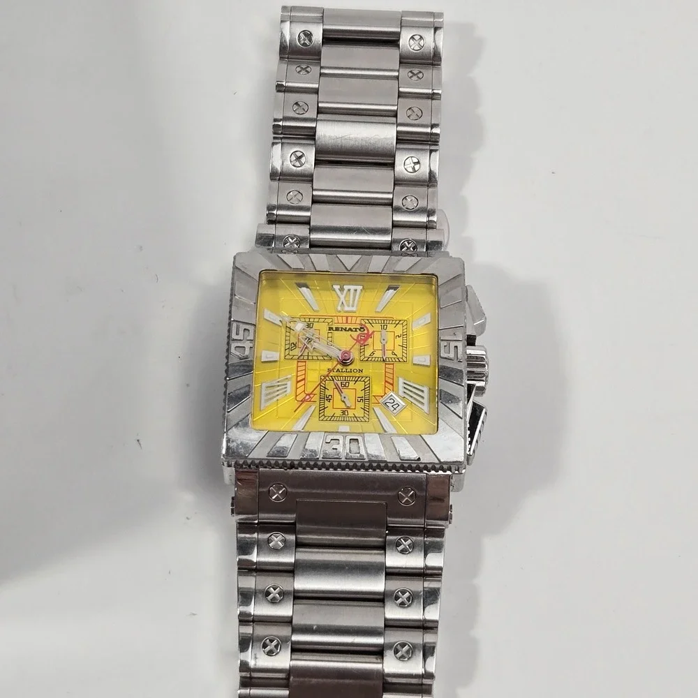 Renato Stallion Chronograph Yellow Dial Stainless Steel Limited Edition Watch